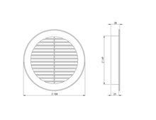 Plast. ventiliacijos grotelės EUROPLAST VR150, D150, baltos