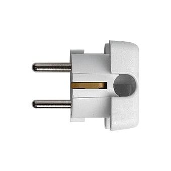 Angled plug N&L, 3P, 16A, 250V, white