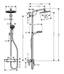Termostatyczny zestaw prysznicowy Hansgrohe Crometta 2726700