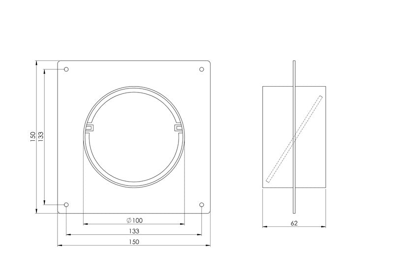 EUROPLAST AFV100 ventilation duct connector, D100