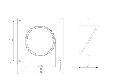 EUROPLAST AFV100 ventilation duct connector, D100