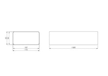 Ventiliacinis kanalas EUROPLAST, 110 x 55 x 1500 mm