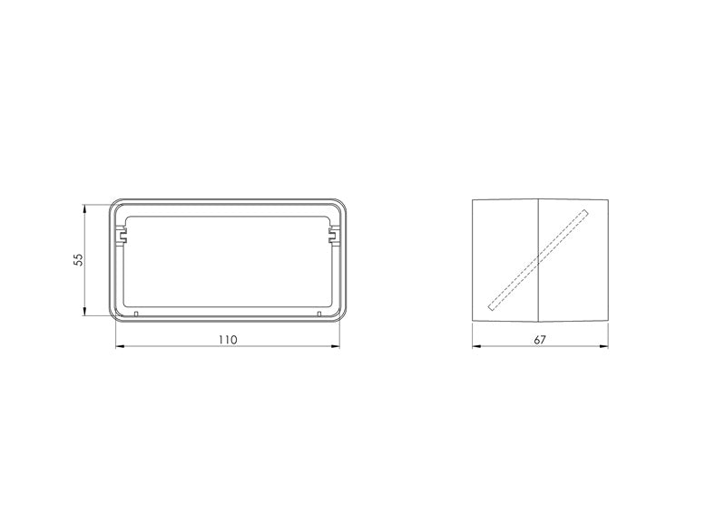 Ventiliacijos mova EUROPLAST KV, 110 x 55 mm