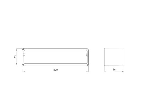 Ventiliacijos mova EUROPLAST KS25, 220 x 55 mm
