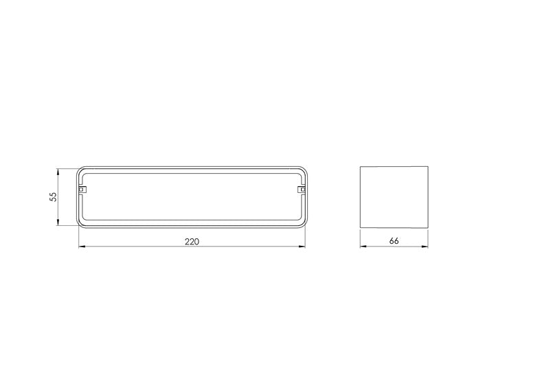 Ventiliacijos mova EUROPLAST KS25, 220 x 55 mm