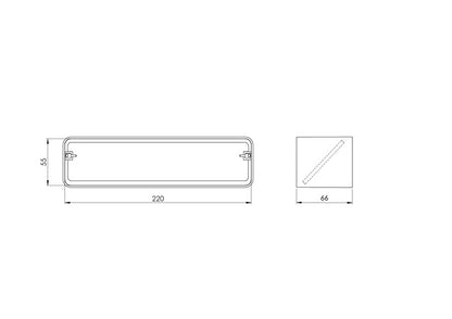 EUROPLAST KV25 ventilation connector, 220 x 55 mm