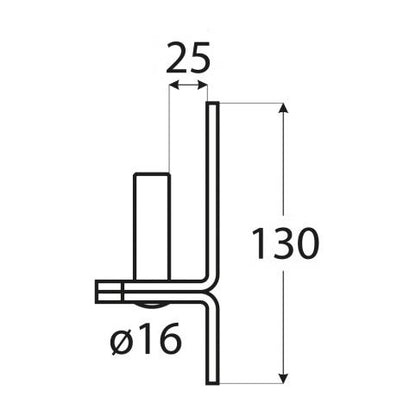 Zawias do drzwi Domax 83062, czarny
