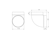 Ventiliacijos alkūnė EUROPLAST AL125-90, D125 90°