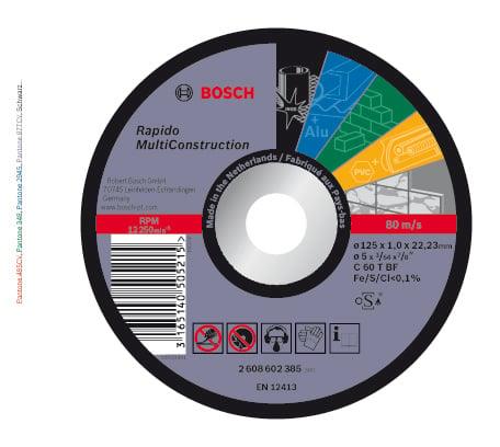 Pjovimo diskas Bosch, 125 x 1 x 22.23 mm