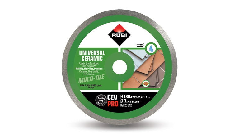 CONTINUOUS DIAMOND BLADE D180 FOR WET TILE CUTTING