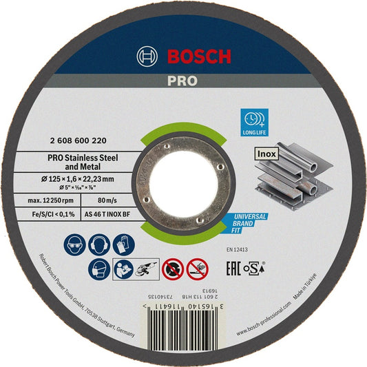 Pjovimo diskas Bosch, 125 x 1.6 x 22.23 mm
