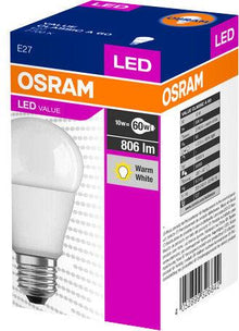 OSRAM LED BULB, A60, E27, 8.5W, 806lm, 2700K