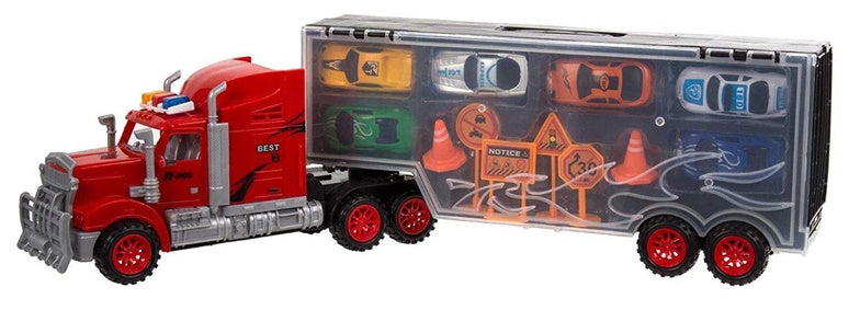 Truck - a large mobile garage with toy cars