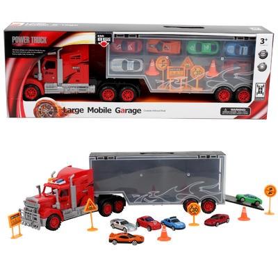 Truck - a large mobile garage with toy cars