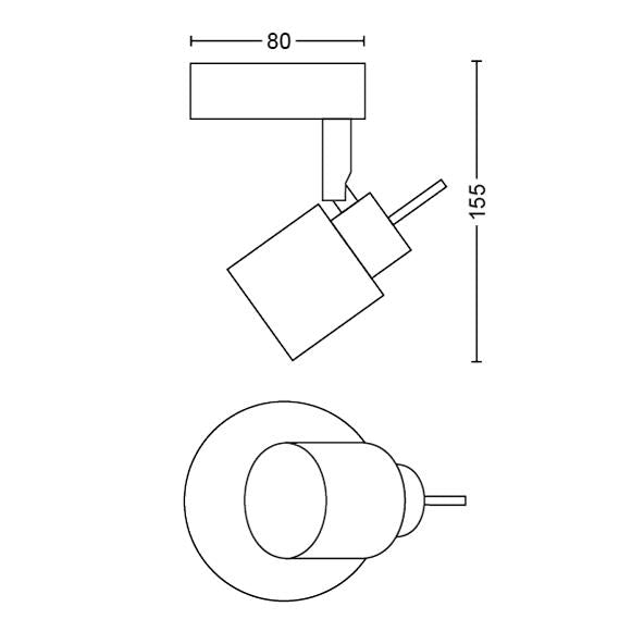 Reflektor PHILIPS MERANTI 5031017E7, 35 W, GU10