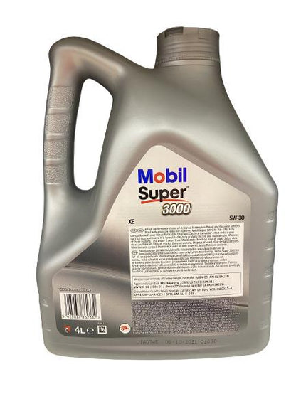 Car engine oil Mobil Super 3000 XE, 5W-30, 4 l