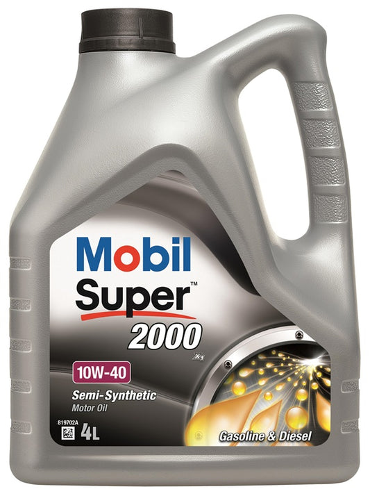Car engine oil Mobil Super 2000x1, 10W-40, 4 l