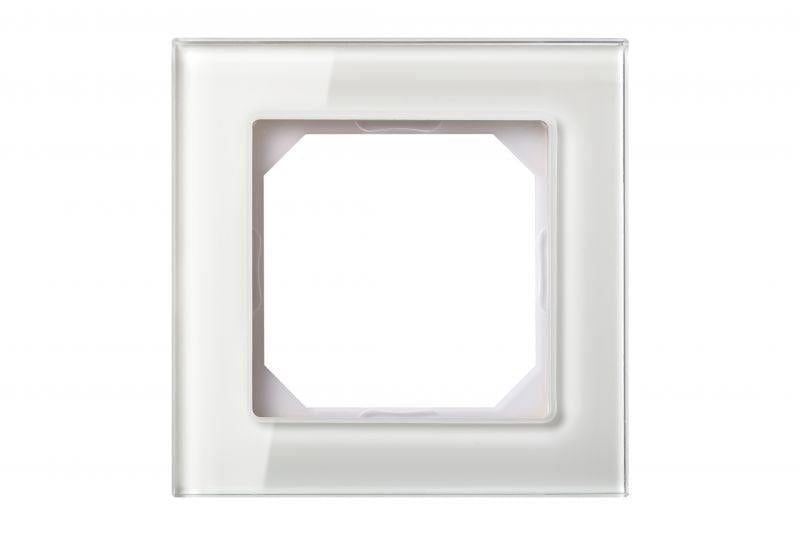 Single frame LIREGUS EPSILON, glossy white glass