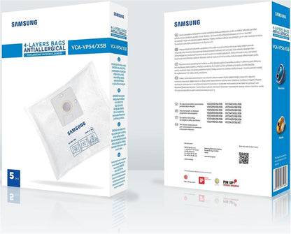 Dulkių siurblio maišeliai Samsung Mikro VCA-VP54/XSB,5 vnt.