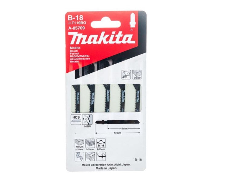 Jigsaw blades Makita, T119BO, 5 pcs.