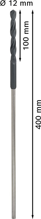 Grąžtas instaliacijai ir perdengimui Bosch, 12x400 mm