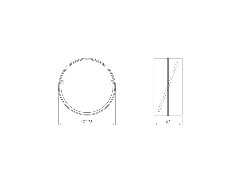 Ventiliacijos tarpmovė EUROPLAST AV125, D125 mm