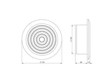 Ventilation grille EUROPLAST NGA125, D125, for ceilings