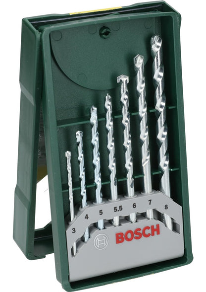 Mūro grąžtų komplektas Bosch, 3-8 mm, 7 vnt