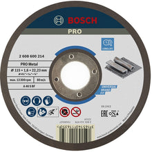 Cutting disc Bosch, 115 x 1.6 x 22.23 mm