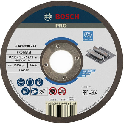 Pjovimo diskas Bosch, 115 x 1.6 x 22.23 mm