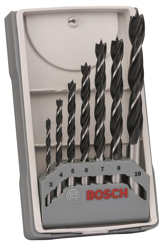 Bosch wood drill bit set, 3-10 mm, 7 pcs