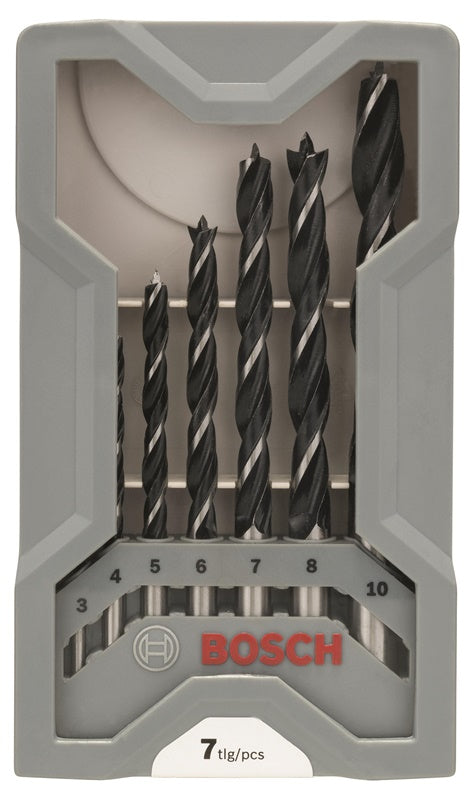 Bosch wood drill bit set, 3-10 mm, 7 pcs