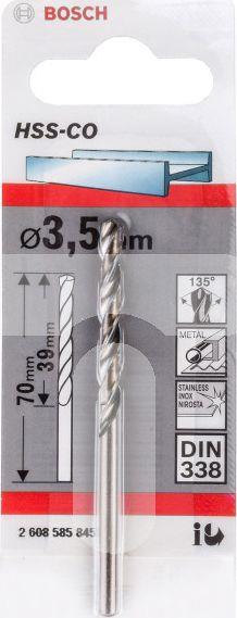 Metalo grąžtas Bosch, 3,5x70 mm