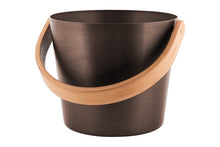 Wiadro do sauny RENTO, aluminiowe, brązowe 5 l, 23 x 23 cm