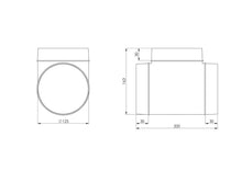 EUROPLAST Tee AT125, D125, without gasket