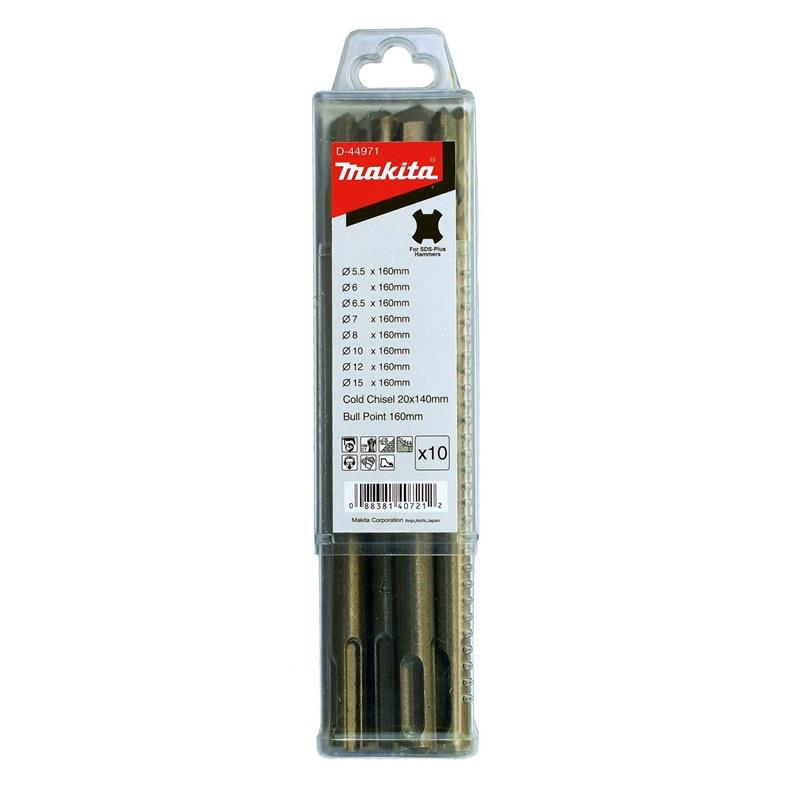 Zestaw dłut i wierteł SDS+ Makita 10szt.