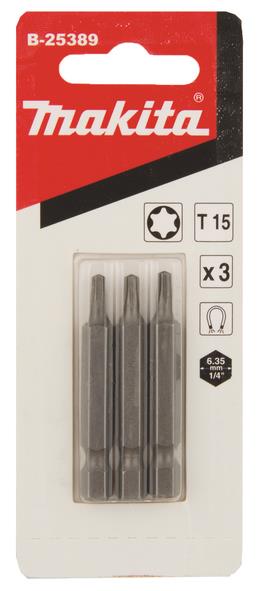 Screwdriver bits Makita B-25389 T15, 50 mm, 3 pcs