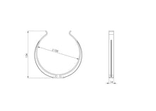 Duct holder EUROPLAST AZ125, D125, 2 pcs.