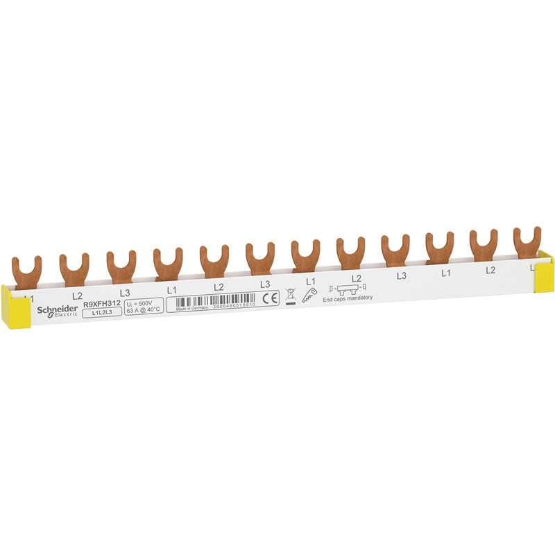 Busbar Schneider Acti9 Lite, R9XFH312, 3P, 12 modules, 10 mm²