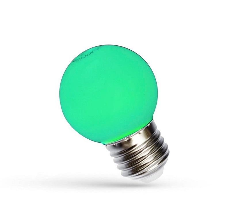 Lemputė Spectrum LED, P45, E27, 1W, žalios spalvos
