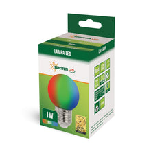 Lemputė Spectrum LED, P45, E27, 1 W, 10 lm, RGB