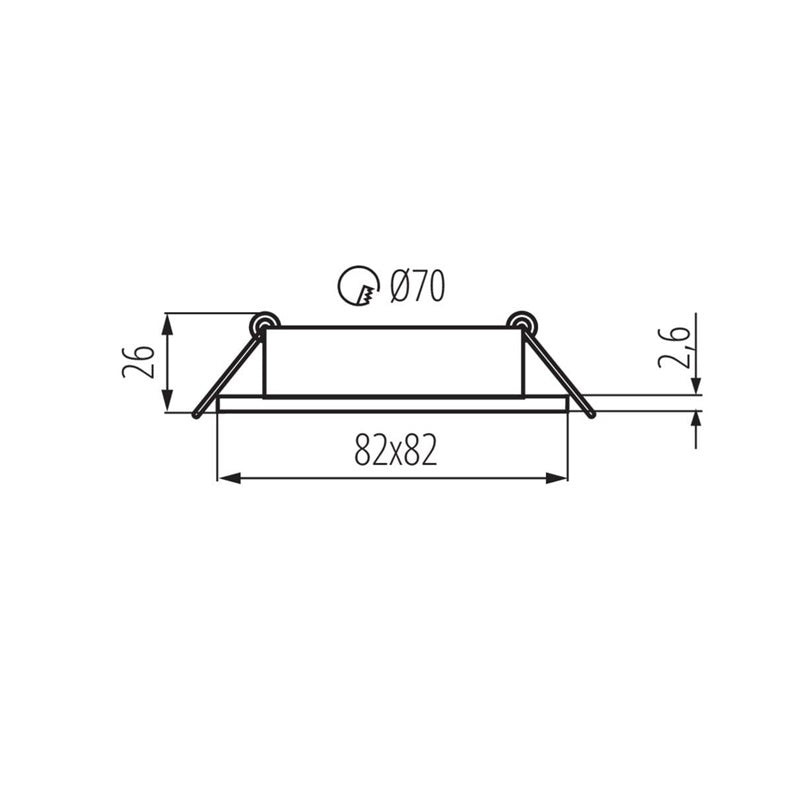 Recessed Downlight Kanlux Dalla, 50W, GX5.3, white