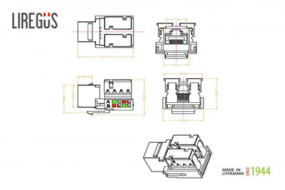 LIREGUS EPSILON computer socket, metallic color