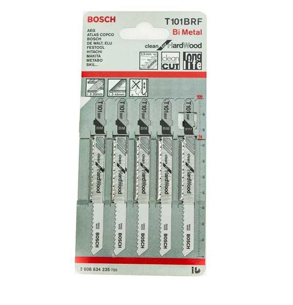 Jigsaw blades Bosch, T101BRF, 5 pcs.