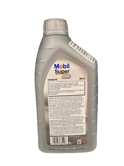 OLEJ SILNIKOWY „MOBIL SUPER 3000 FORMULA VC 0W-30”; 1 L