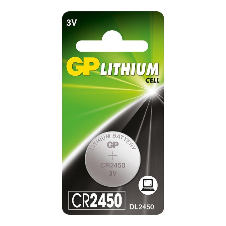 GP LITHIUM CR2450, 3V battery