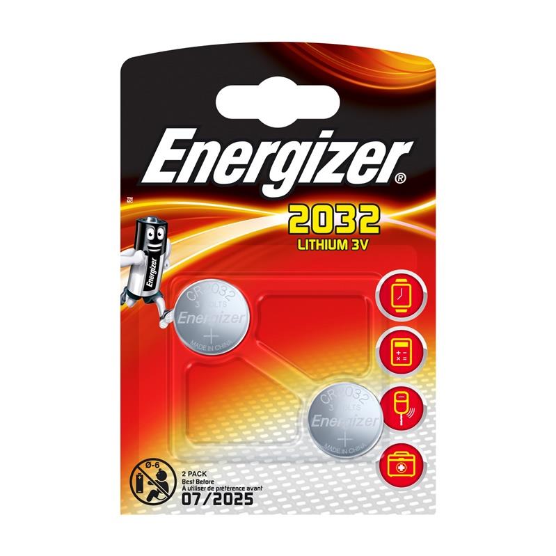 Elementai ENERGIZER CR2032, 3V, 2 vnt.