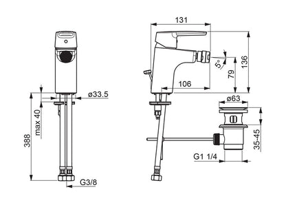 Bidet Faucet Oras Saga 3918F