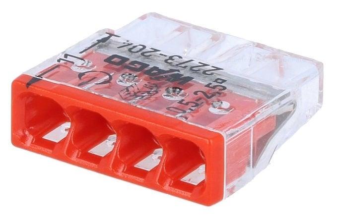 Łącznik przewodów Wago 2273-204/25,4 x 0,5-2,5 mm², 450 V, 25 szt.