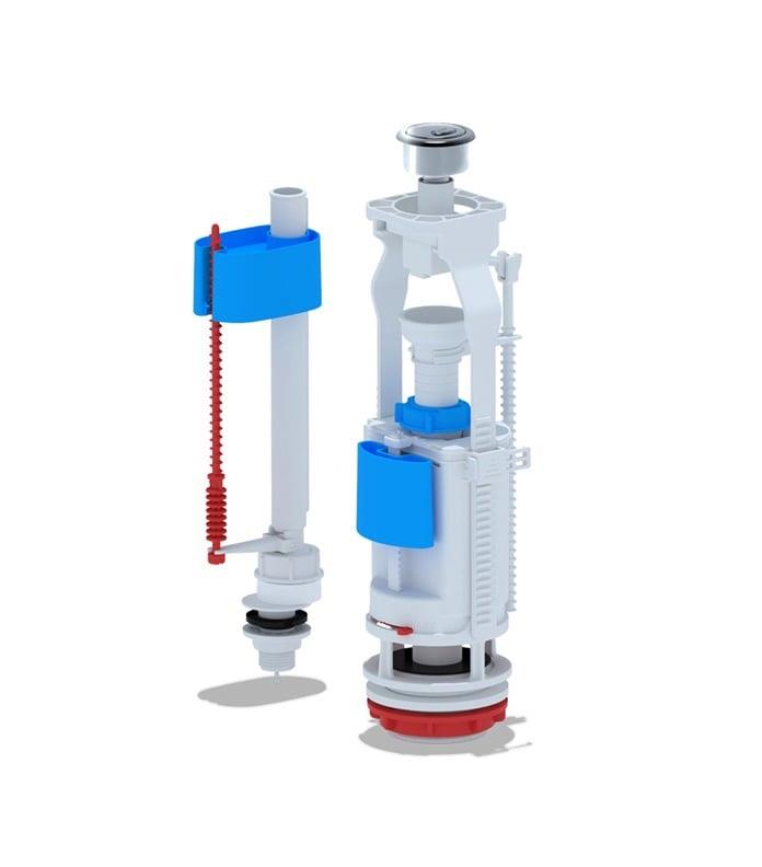 Ani Plast WC3550C fill and flush mechanisms, 1/2''